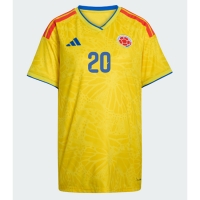 Camiseta Colombia Juan Fernando Quintero #20 Primera Equipación Replica Mundial 2026 para mujer mangas cortas